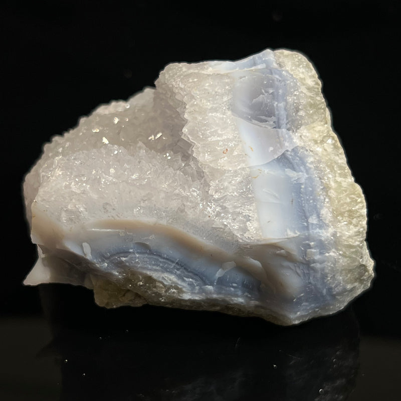 Druzy Blue Lace Agate, from Nsanje, Malawi