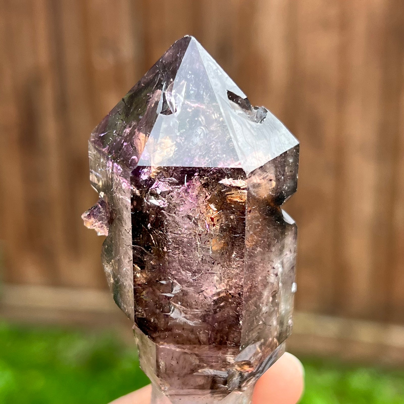 Starship Falcon Gemmy Zimbabwean Smoky Amethyst orders Scepter Elestial Quartz Crystal Cluster with Inclusions Sedona Vortex Reiki Infused