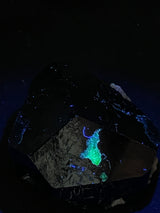 Large Black Tourmaline Crystal with Hyalite Opal, Mineral Specimen from Erongo Mountain, Erongo Region, Namibia