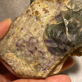 Green and Light Purple Fluorite on Feldspar Matrix with Mica and Black Tourmaline, Erongo Region , Namibia, Namibian Mineral