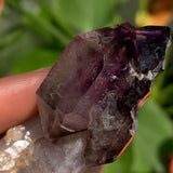 3" Multiple Terminated (mother and twins) deep purple amethyst scepter from Zimbabwe