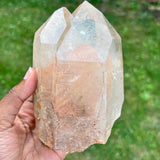 1.32kg Huge Phantom Discovery Quartz with Kaolinite Inclusions from Chongwe, Zambia