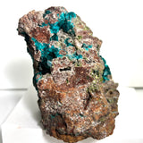 Druzy Dioptase and Calcite , ex. Neels Dreyer, Tsumeb Mine, Tsumeb, Oshikoto Region, Namibia