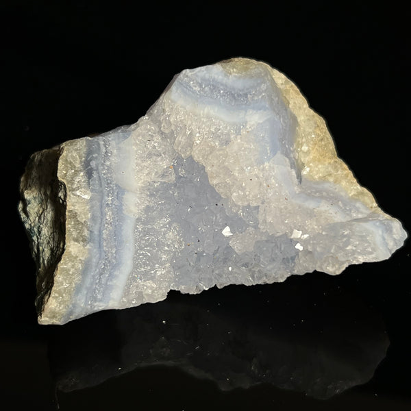 Druzy Blue Lace Agate, from Nsanje, Malawi