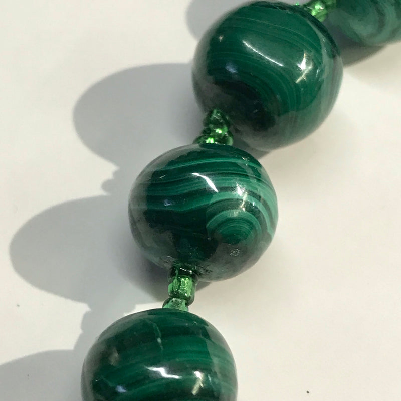 Malachite Necklaces; Malachite beads