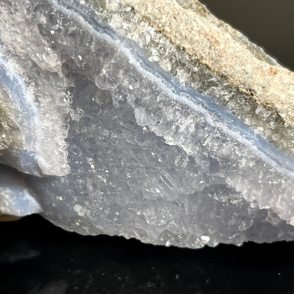 Druzy Blue Lace Agate, from Nsanje, Malawi