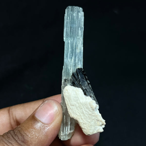 Gorgeous Blue Aquamarine Specimen with Tourmaline, Erongo Mountain, Erongo Region, Namibia, Erongo Aquamarine Crystal, Crystal Healing