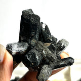 1.468 kg Wholesale Flat of Black Tourmaline & Hyalite from Erongo Mountain, Erongo Region, Namibia