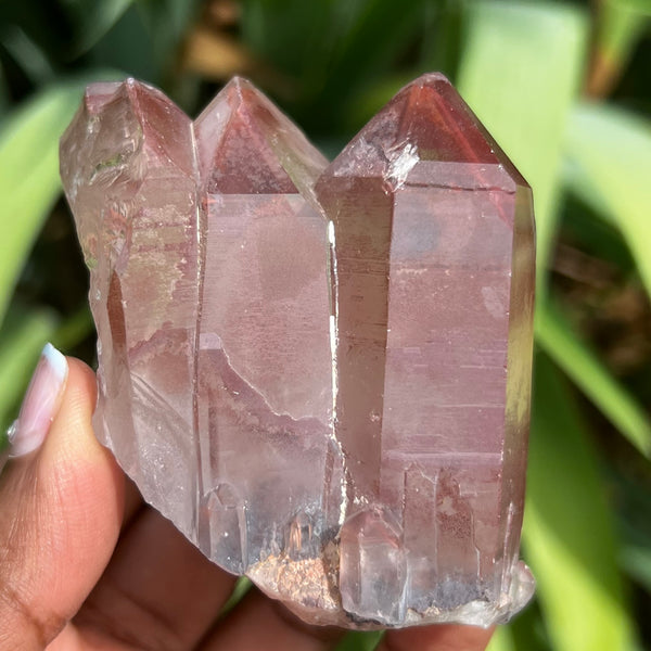 Gorgeous Clear Ishuko Red Phantom Quartz, Hematite included Quartz from the Central Province of Zambia