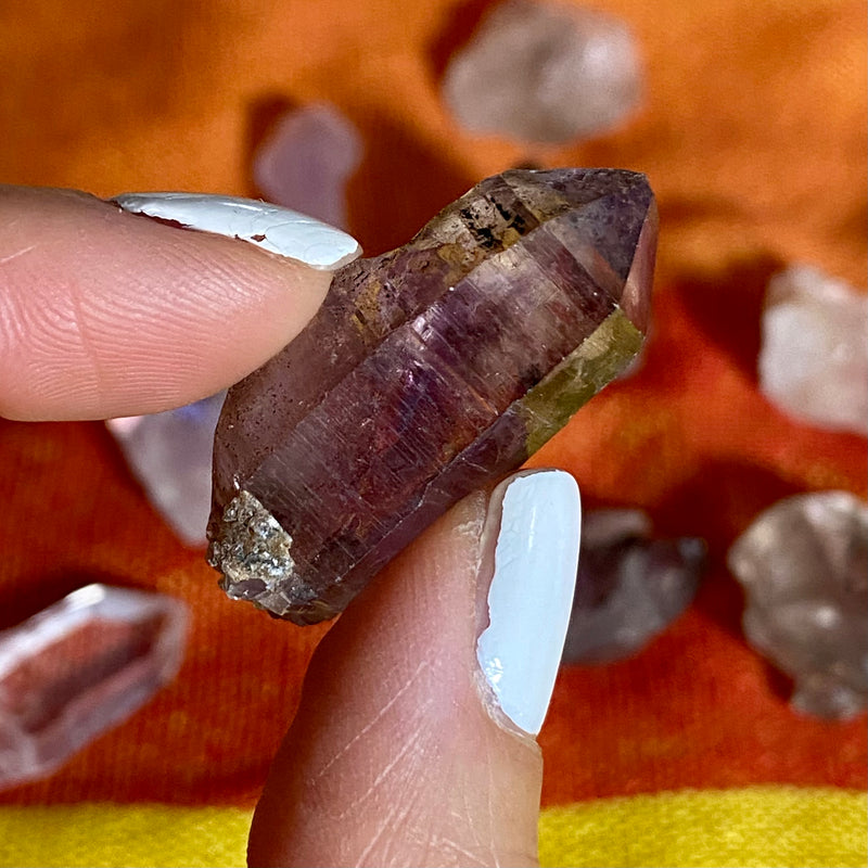 10 pack of Mixed Thumbnail Sized Brandberg Quartz from Xoboxobos, Brandberg District, Erongo Region, Namibia