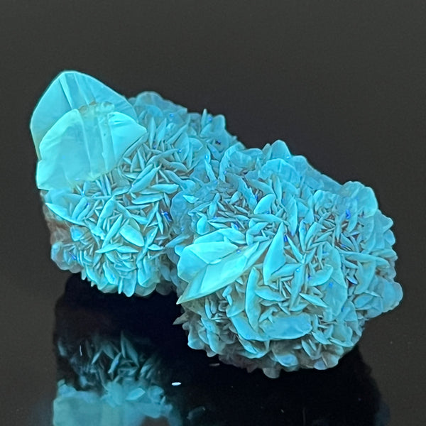 Gypsum Var. Selenite, Fluorescent and Phosphorescent. Red River Floodway, Winnipeg, Manitoba, Canada