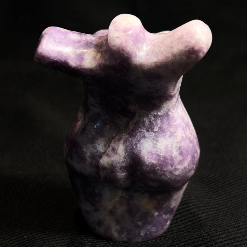 Shona Sculpture ‘African Goddess Body’, Lepidolite by Robsin Banda