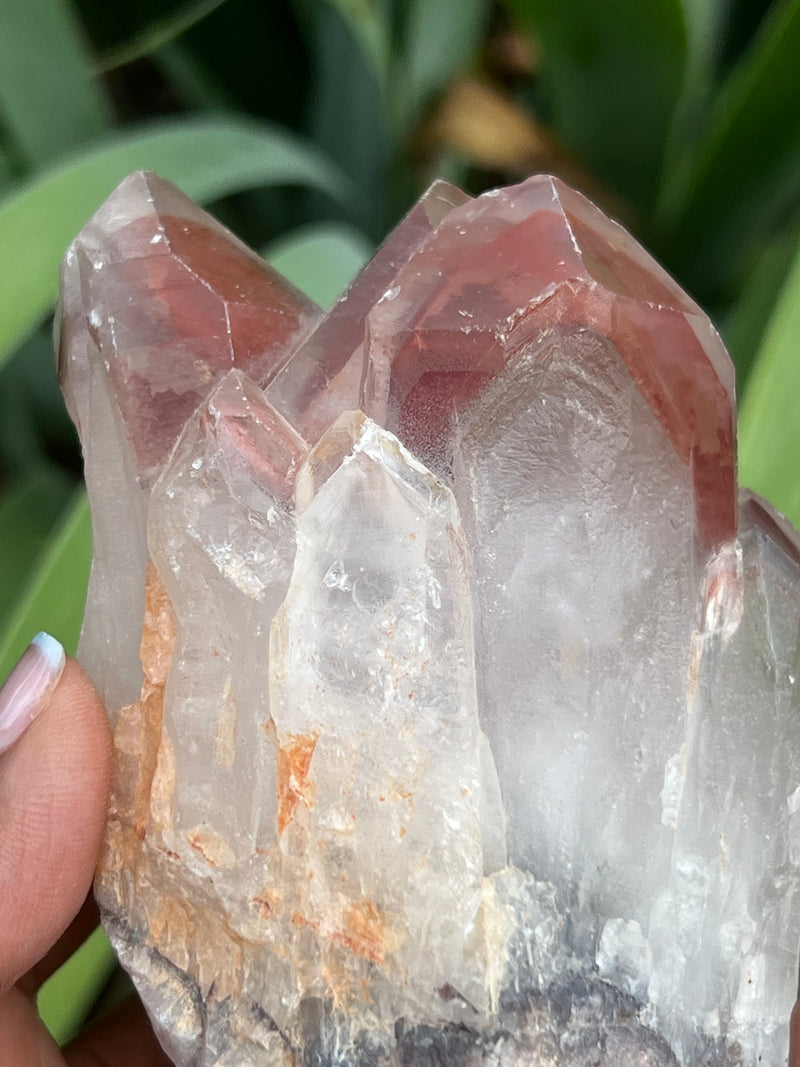 Gorgeous Ishuko Red Phantom Quartz, Hematite included Quartz from the Central Province of Zambia