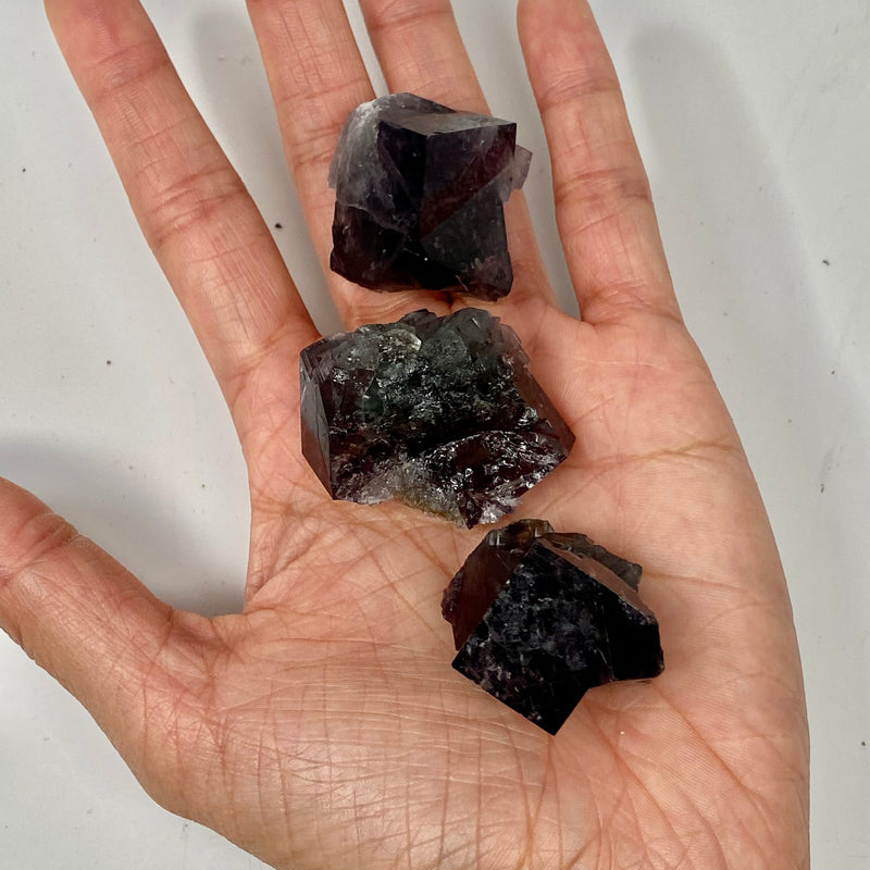 1 Fluorite Twin Purple Rain Pocket from Lady Annabella Mine, Weardale, County Durham, England