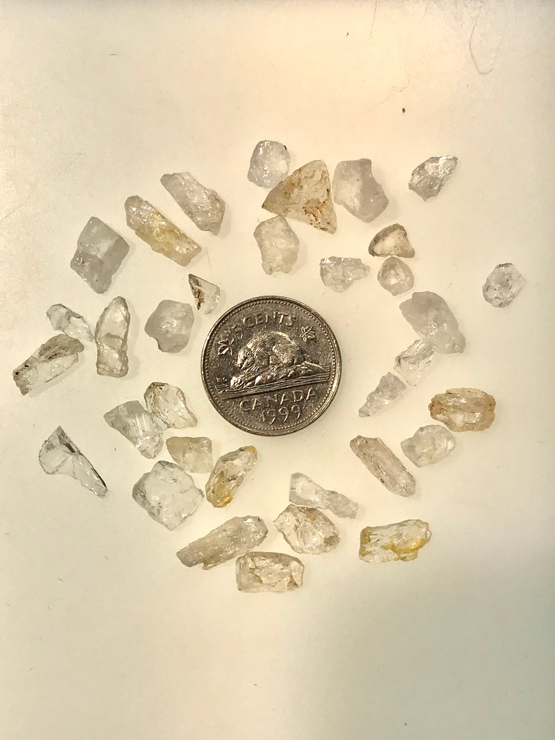 Raw Phenakite Crystal, 25 and 50 Carat Packs, Okuta-didan Mine (Shining Star) Mine, Jos Plateau, Nigeria