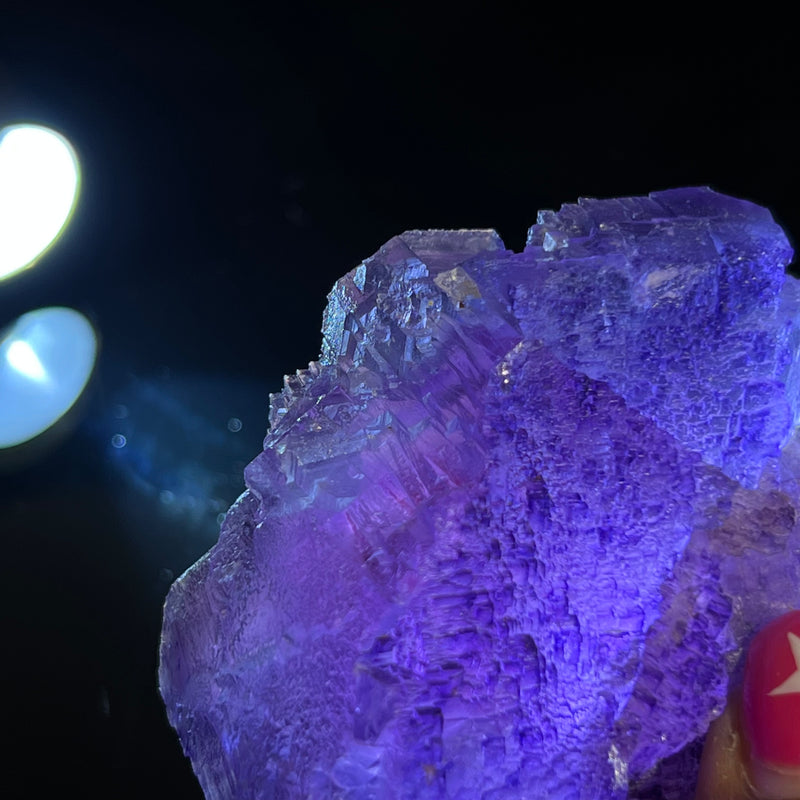 Deep Purple Fluorite, Lead Hill, Cave in Rock, Sun-District, Hardin Co., Illinois