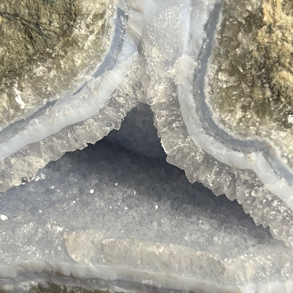 Druzy Blue Lace Agate, from Nsanje, Malawi