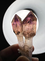 Gorgeous Twin Shangaan Amethyst Crystal with Hematite Inclusions From Zimbabwe