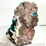 Druzy Dioptase and Calcite , ex. Neels Dreyer, Tsumeb Mine, Tsumeb, Oshikoto Region, Namibia