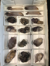 1.856 Kilograms, 16 Piece Shangaan Amethyst Wholesale Flat, Chibuku Mine, Zimbabwe