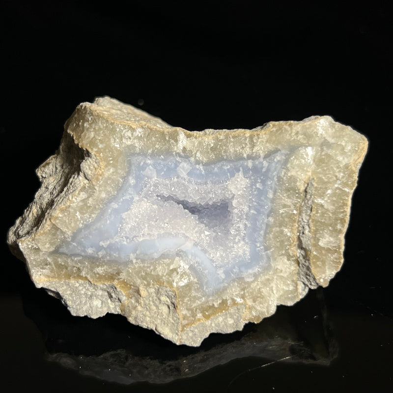 Druzy Blue Lace Agate, from Nsanje, Malawi