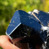 Lustrous Self-Standing Black Tourmaline Crystal with Feldspar, from Erongo Mountain, Erongo Region, Namibia