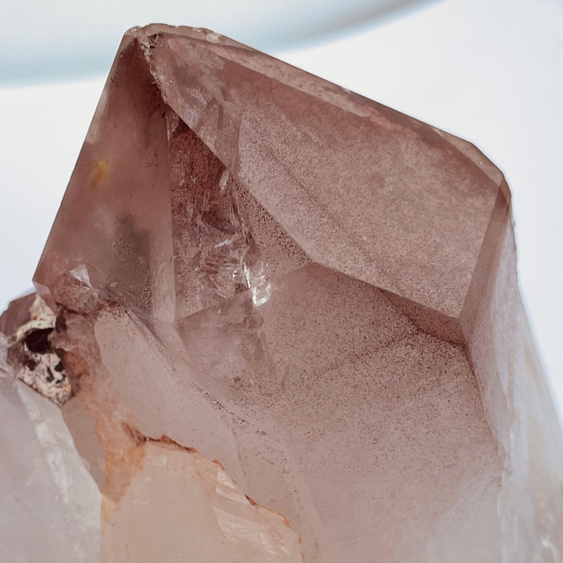 Self Standing Ishuko Red Phantom Quartz, Hematite included Quartz from the Central Province of Zambia