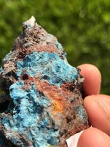 Blue Shattuckite with Khorixasite, Mesopotamia Copper Valley, Kunene, Namibia, African Mineral Specimen