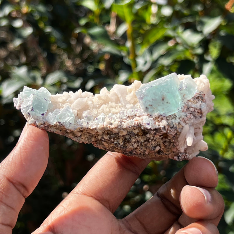 Fluorite and Milky Quartz from Brandberg Massif, Erongo Region, Namibia