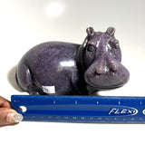 Lepidolite Hippo, Shona Sculpture from Zimbabwe by Shingi Chatsama