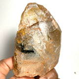 Large Phantom Discovery Quartz with Kaolinite Inclusions from Chongwe, Zambia