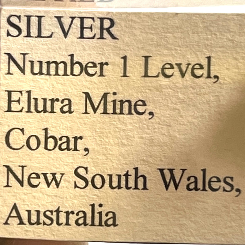 Silver, Number 1 Level, Elura Mine, Cobar, New South Wales, Australia