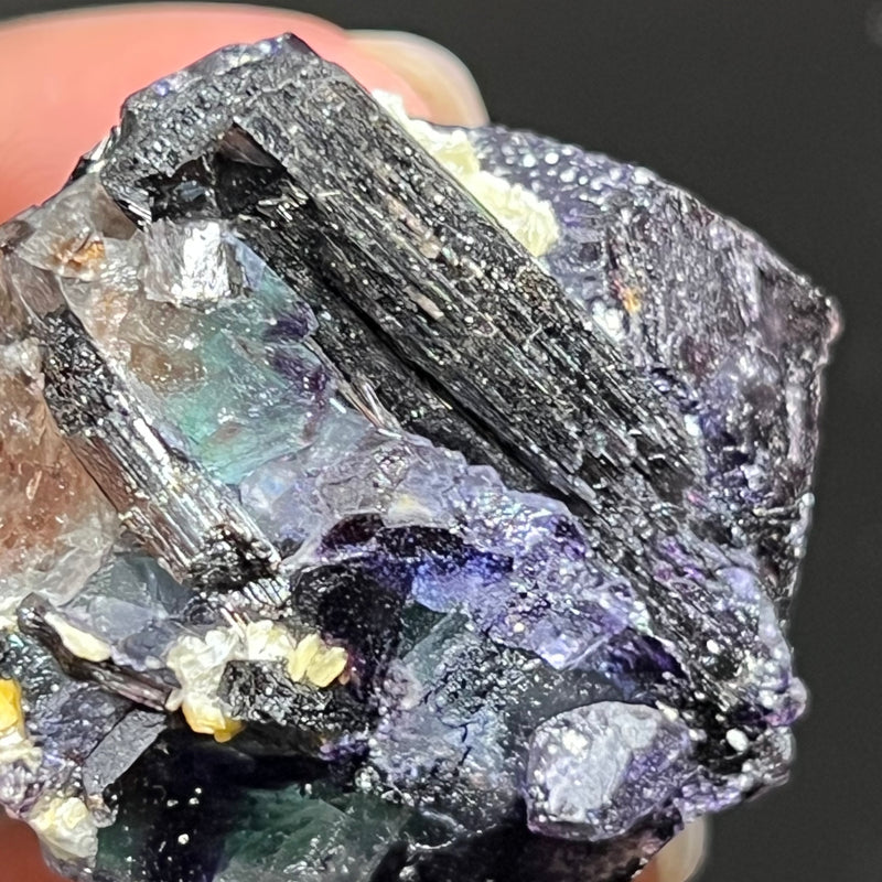 Erongo Fluorite with Black Tourmaline and Feldspar, Erongo Mountain, Erongo Region, Namibia