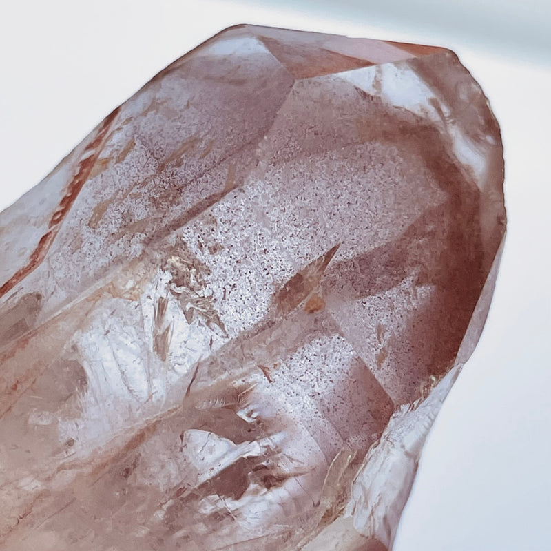 3 Ishuko Red Phantom Quartz, Hematite included Quartz from the Central Province of Zambia