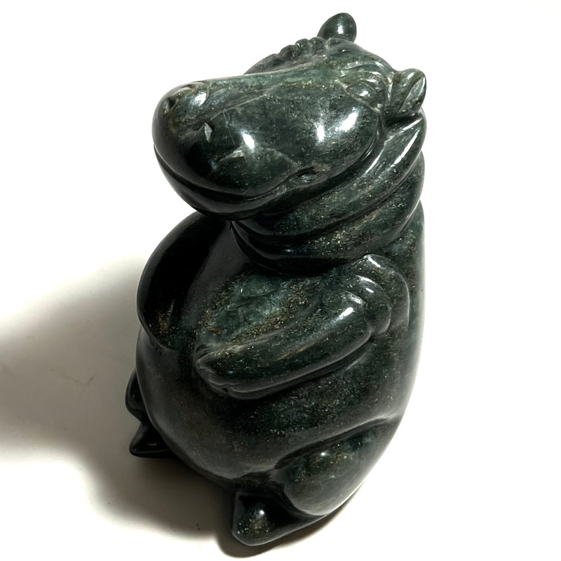 Soapstone Hippo, Shona Sculpture from Chitungwiza, Zimbabwe by Tracy Chatsama