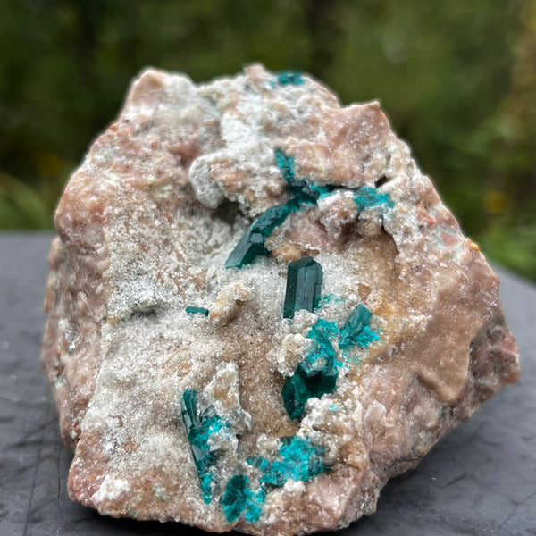 Self-Standing Dioptase on Matrix, Mineral Specimen from Kunene Region, Namibia, Africa