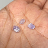 Set of 3 Purple Apatite Crystals, Kunar, Afghanistan