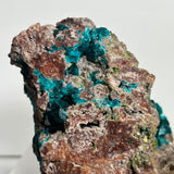 Druzy Dioptase and Calcite , ex. Neels Dreyer, Tsumeb Mine, Tsumeb, Oshikoto Region, Namibia