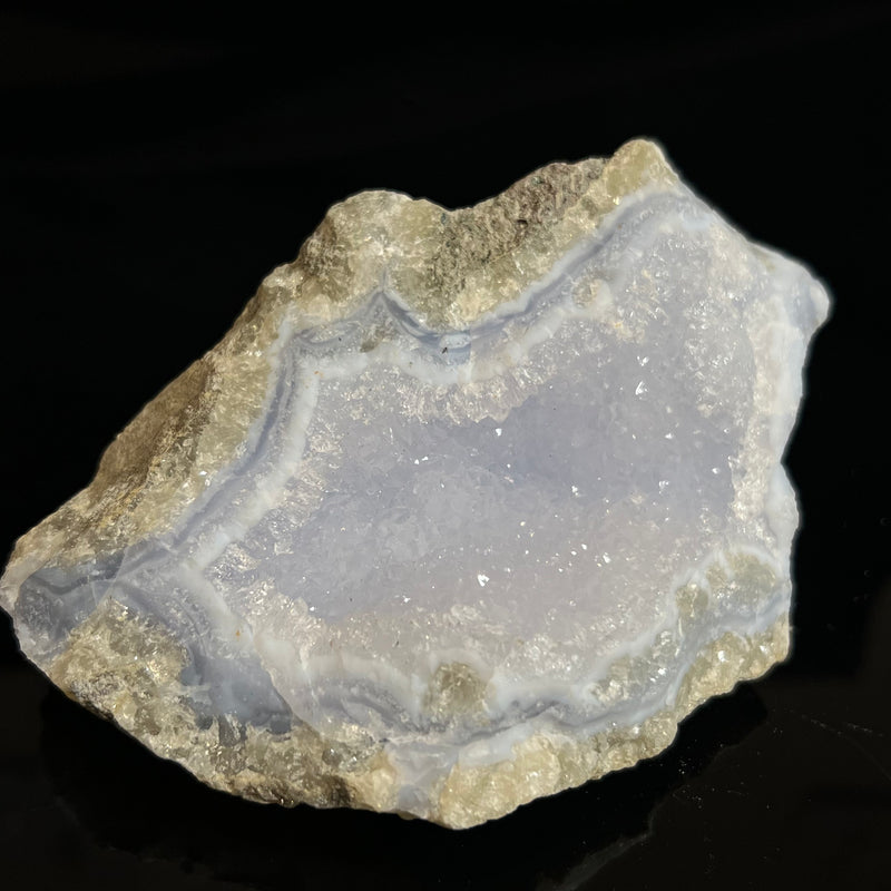 Druzy Blue Lace Agate, from Nsanje, Malawi
