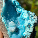 Gorgeous Druzy Chrysocolla, Kolwezi Mining District, Lualaba, Democratic Republic of Congo, Africa