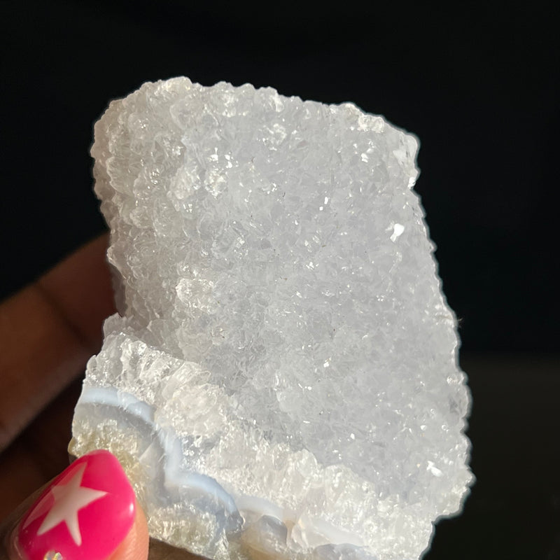 Druzy Blue Lace Agate, from Nsanje, Malawi