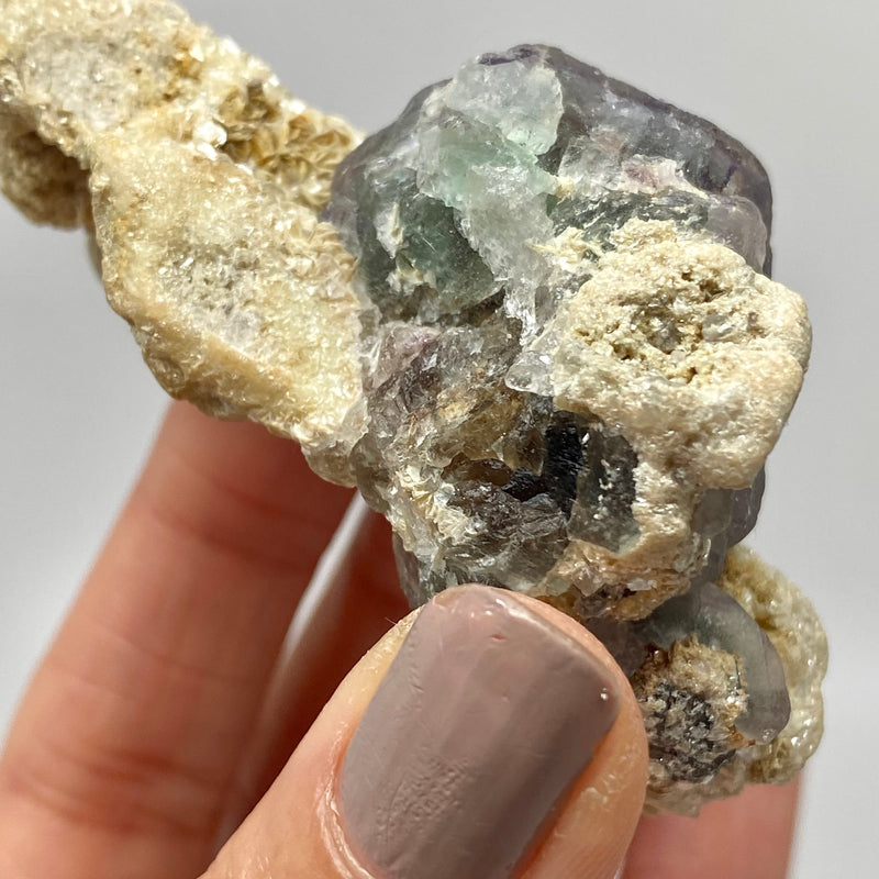 Fluorite with Feldspar  from Erongo Mountain, Erongo Region Namibia