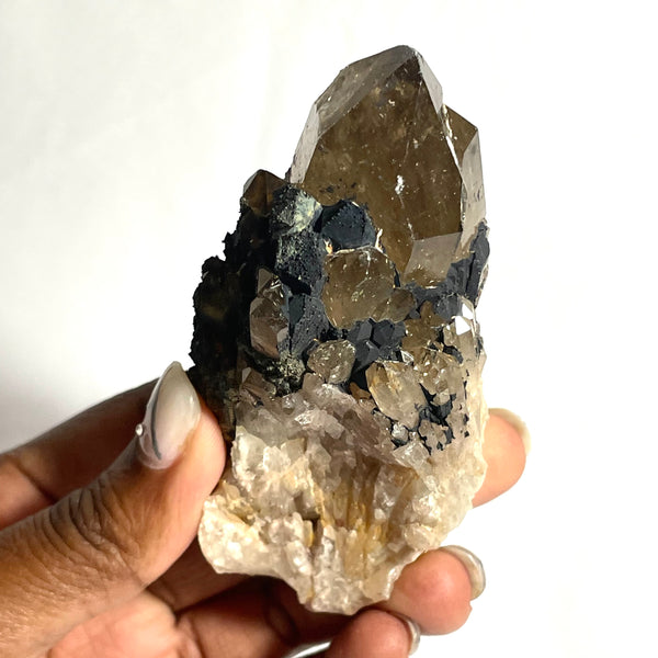 Self-Standing Kundalini Quartz Citrine, Democratic Republic of Congo, Lwena, Congo Citrine