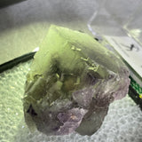 Purple and Light Green Fluorite in display box, Erongo Mountain, Erongo Region, Namibia