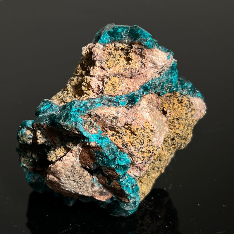 Druzy Dioptase Crystal, Mineral Specimen from Katanga, DR Congo