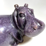 Lepidolite Hippo, Shona Sculpture from Zimbabwe by Shingi Chatsama