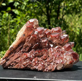 Huge Gorgeous Self-Standing Ishuko Red Phantom Quartz, Hematite included Quartz from the Central Province of Zambia