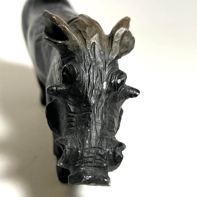 Serpentine Warthog, Shona Sculpture from Zimbabwe