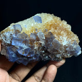 Blue Fluorite with Quartz from Blanchard Mine, Bingham Hansonburg District, Socorro County, New Mexico, USA