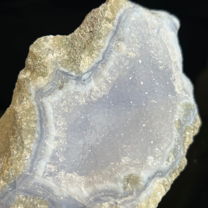 Druzy Blue Lace Agate, from Nsanje, Malawi
